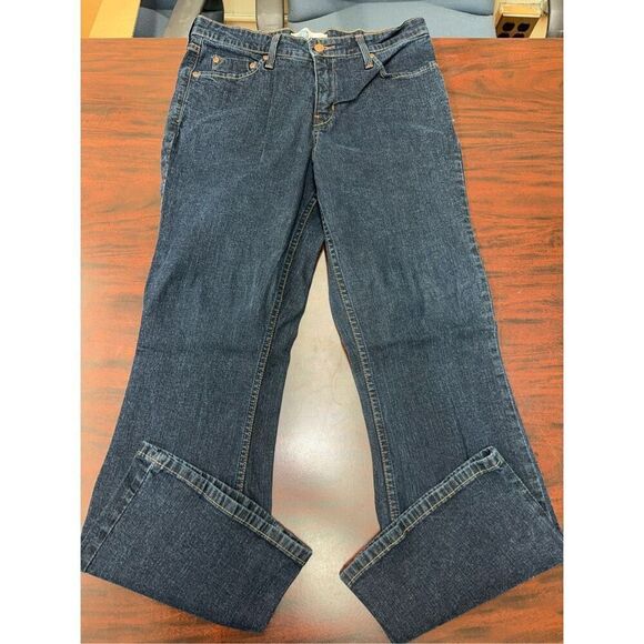 Levi’s Signature At Waist Bootcut Dark Wash Denim Jeans Size 10 Short - Picture 1 of 8